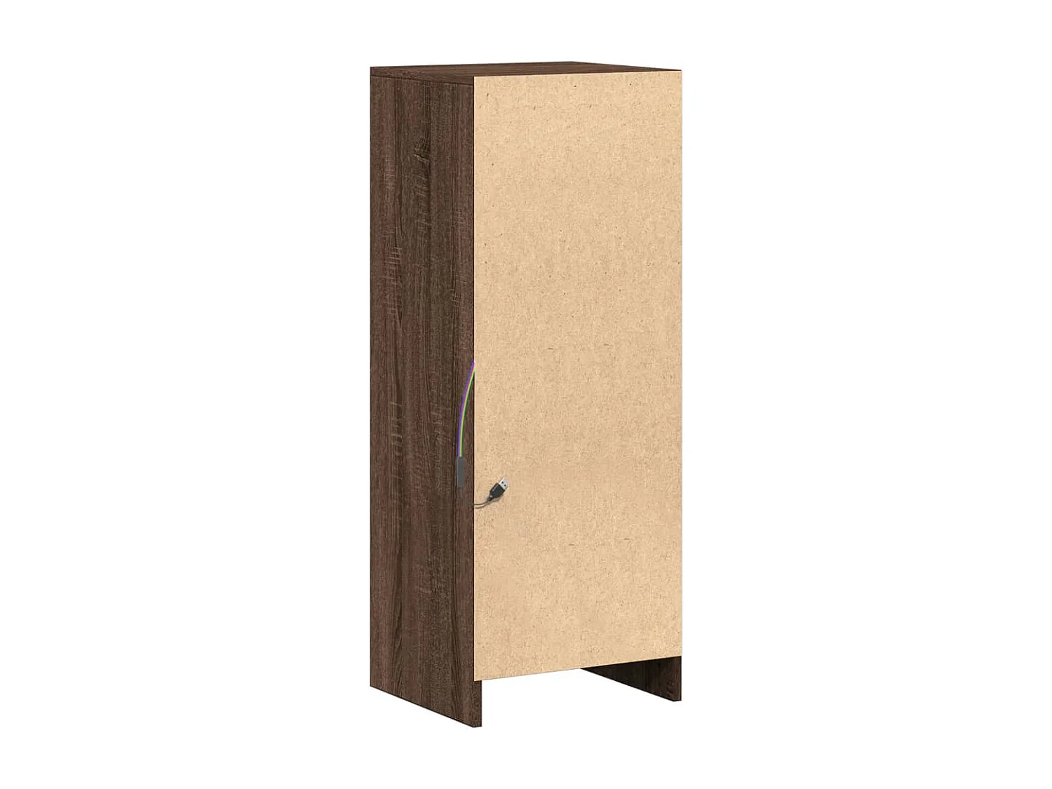 LED-Sideboard Braun Eichen-Optik 38x34x100 cm Holzwerkstoff