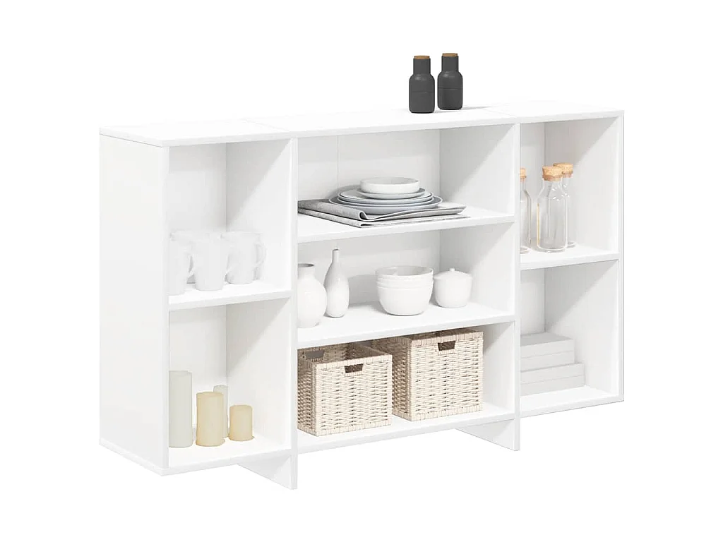 Buffet blanc 120x30x75 cm bois d'ingénierie