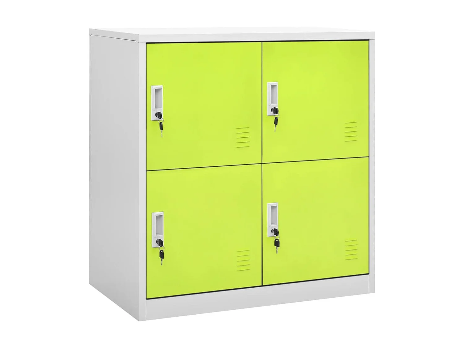 Armoire à casiers Gris clair et vert 90x45x92,5 cm Acier