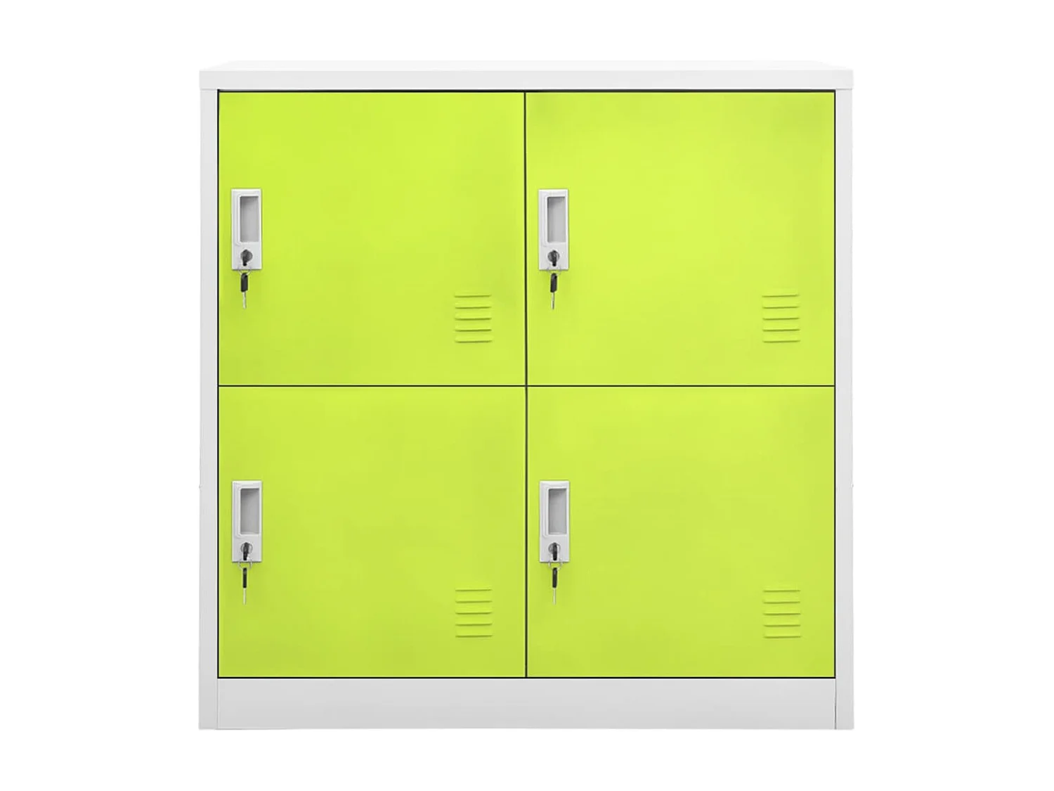 Armoire à casiers Gris clair et vert 90x45x92,5 cm Acier