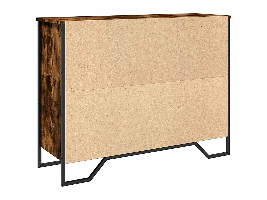 Buffet chêne fumé 97x32,5x74,5 cm bois d'ingénierie