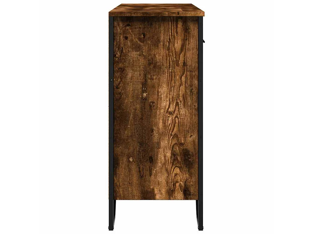 Buffet chêne fumé 97x32,5x74,5 cm bois d'ingénierie