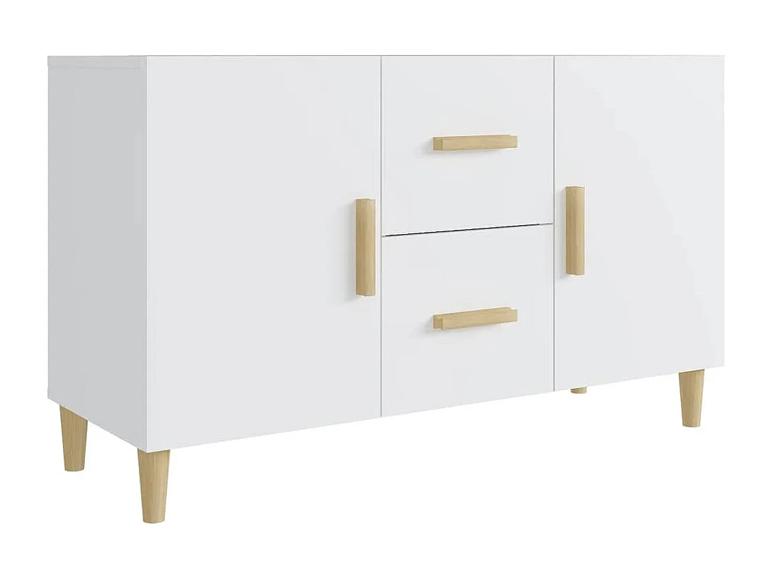 Buffet blanc 100x36x60 cm bois d'ingénierie
