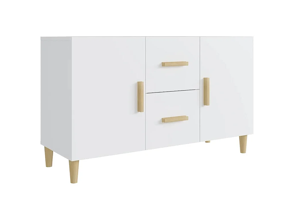 Dressoir 100x36x60 cm bewerkt hout wit