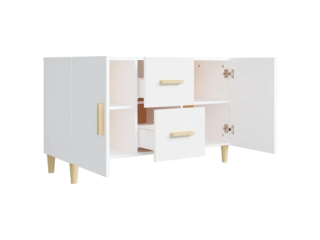Dressoir 100x36x60 cm bewerkt hout wit