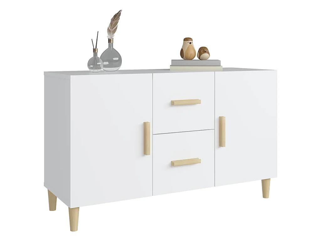 Dressoir 100x36x60 cm bewerkt hout wit