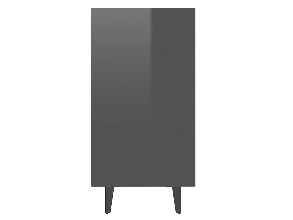 Buffet gris brillant 103,5x35x70 cm bois d'ingénierie