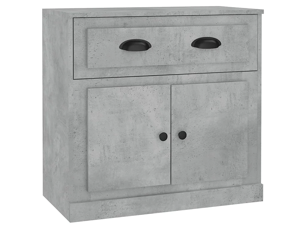 Buffet gris béton 70x35,5x67,5 cm bois d'ingénierie