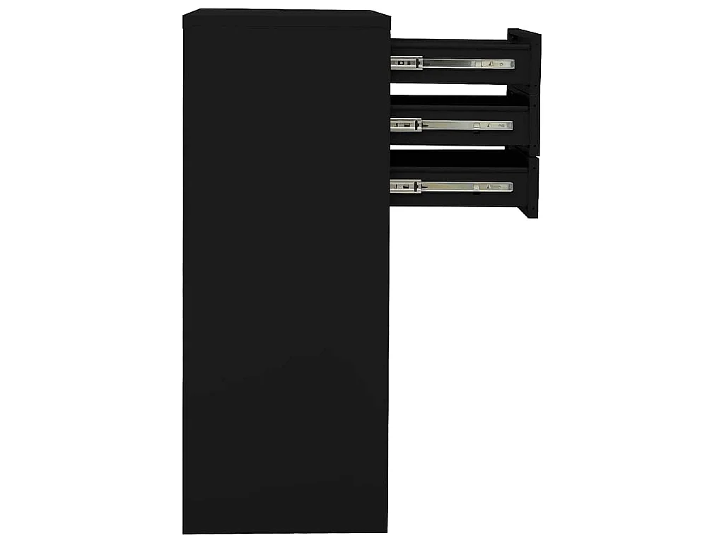 Armoire de bureau Noir 90x40x102 cm Acier