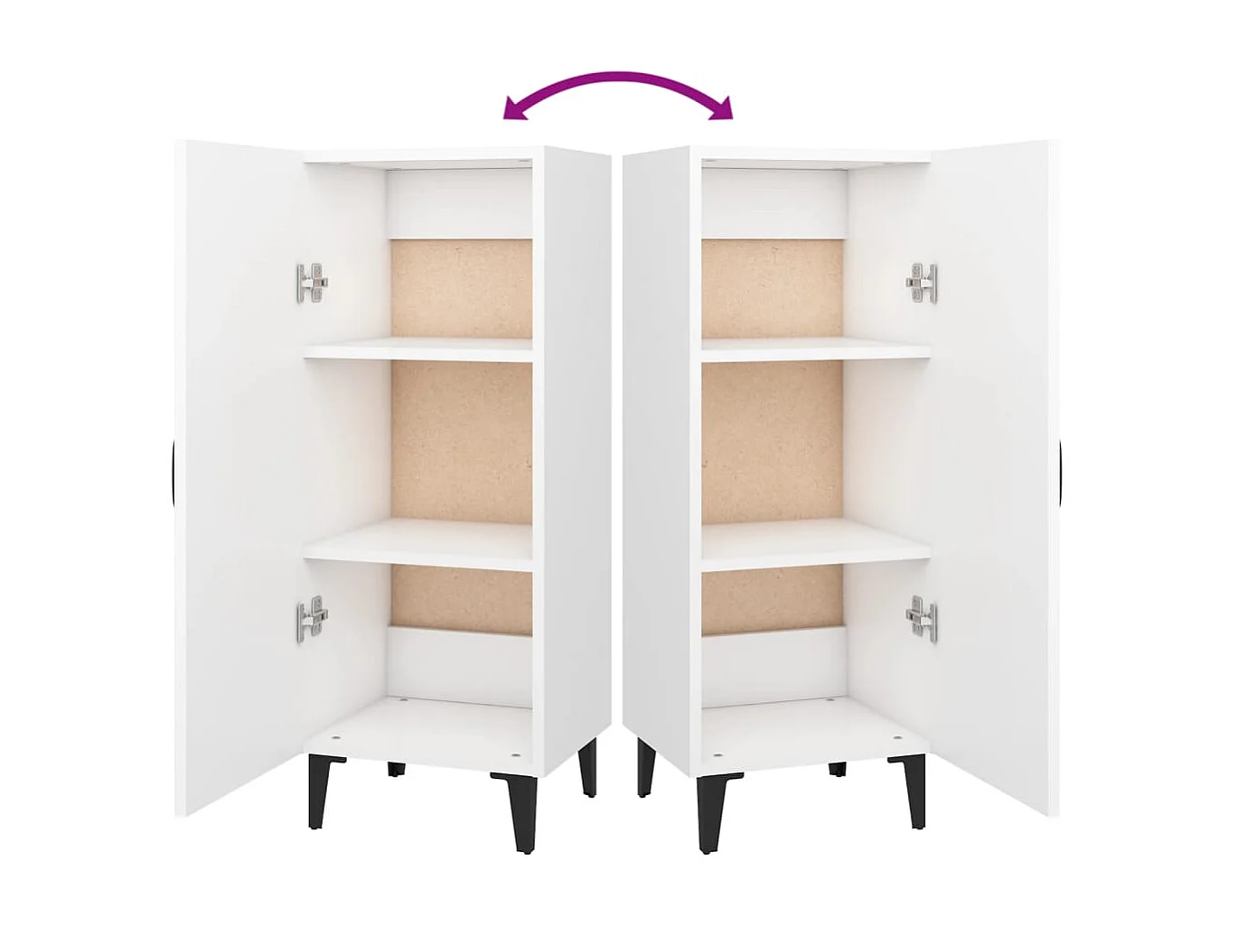 Buffet Blanc 34,5x34x90 cm Bois d'ingénierie