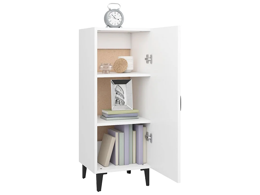 Buffet Blanc 34,5x34x90 cm Bois d'ingénierie