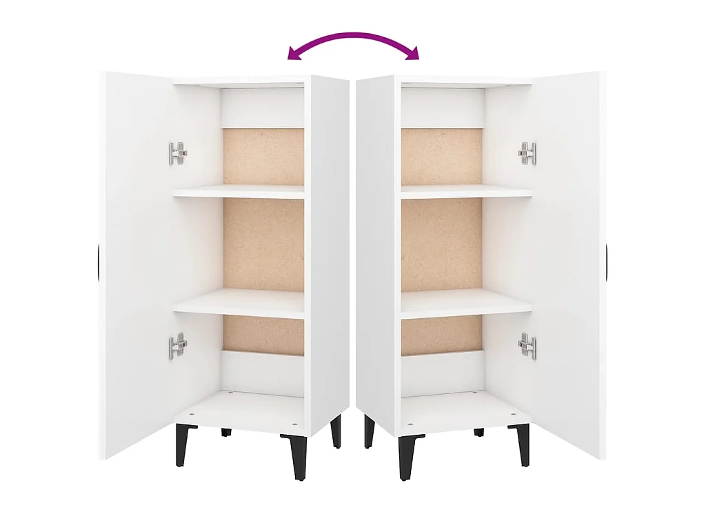 Buffet Blanc 34,5x34x90 cm Bois d'ingénierie