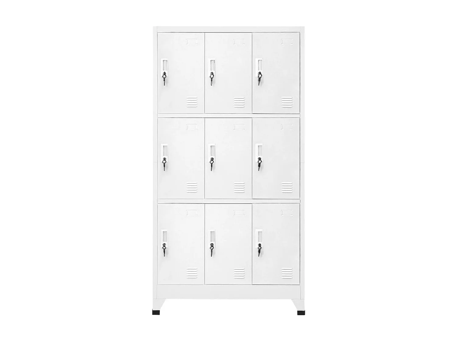 Cacifo com 9 compartimentos aço 90x45x180 cm cinzento