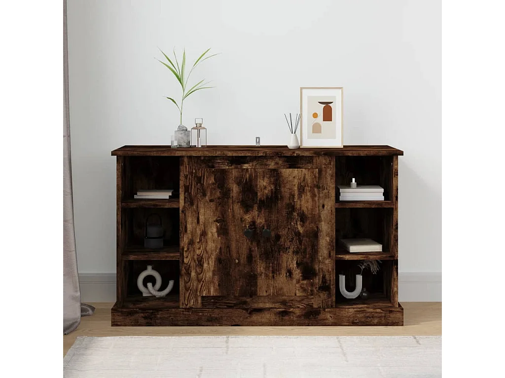 Credenza Rovere Fumo 100x35,5x60 cm in Legno Multistrato
