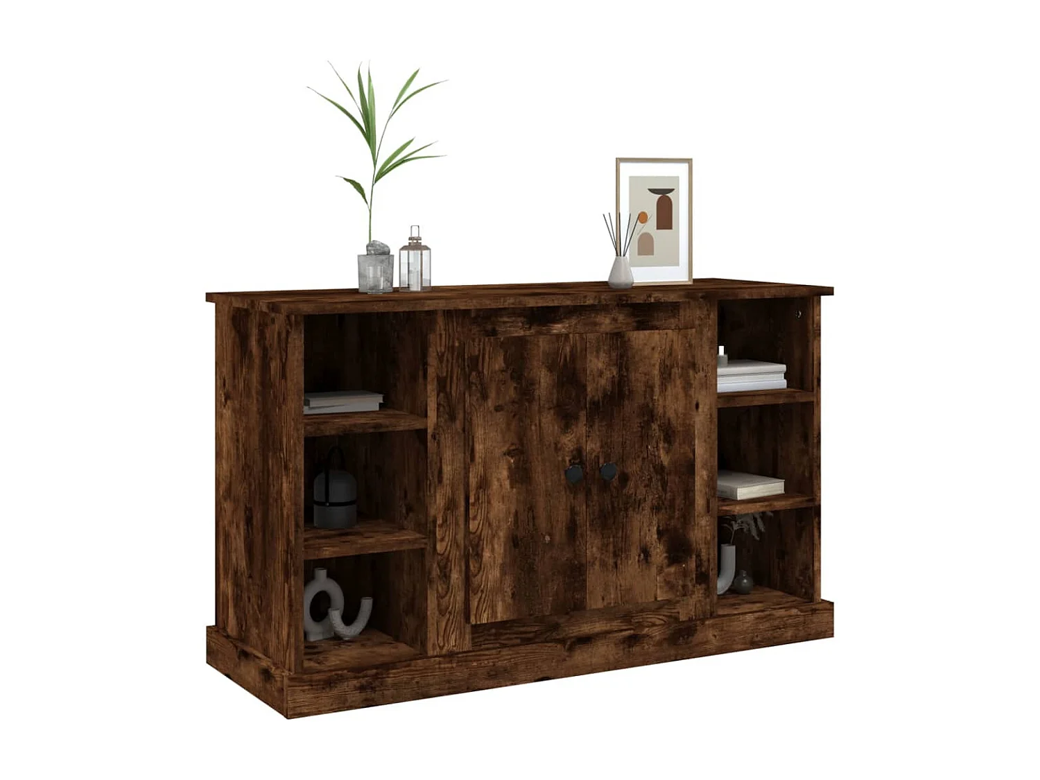 Credenza Rovere Fumo 100x35,5x60 cm in Legno Multistrato