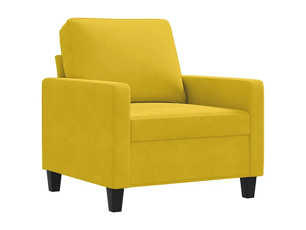 Fauteuil Jaune 60 cm Velours