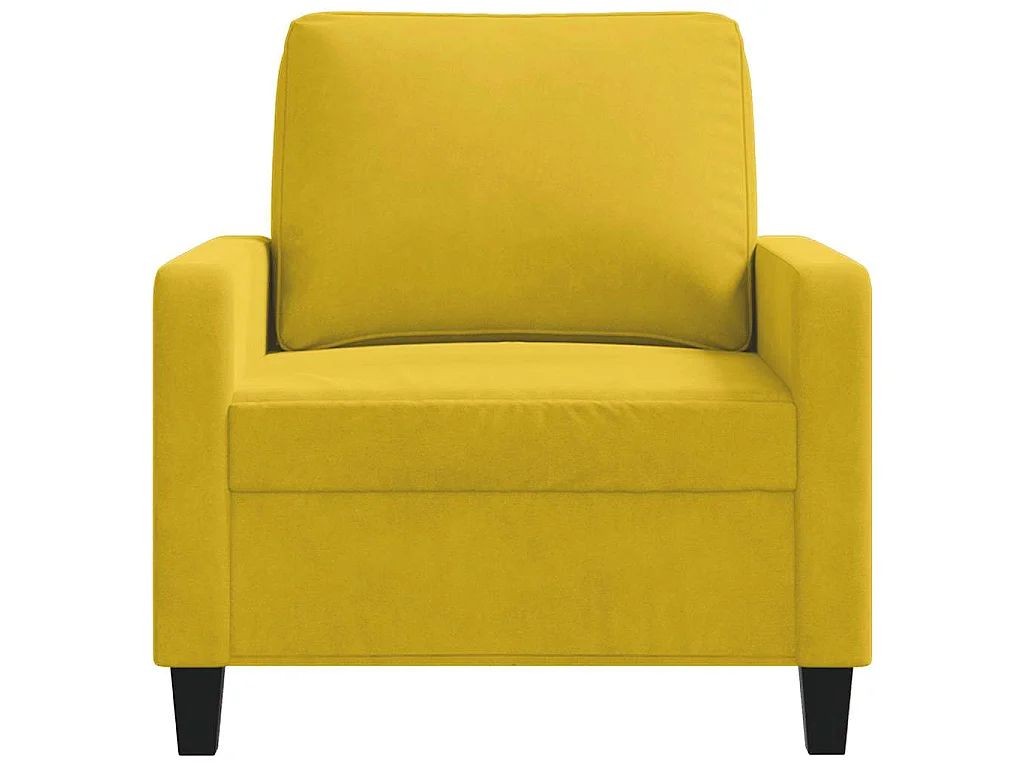 Fauteuil Jaune 60 cm Velours