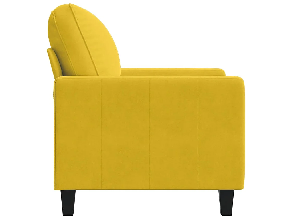 Fauteuil Jaune 60 cm Velours