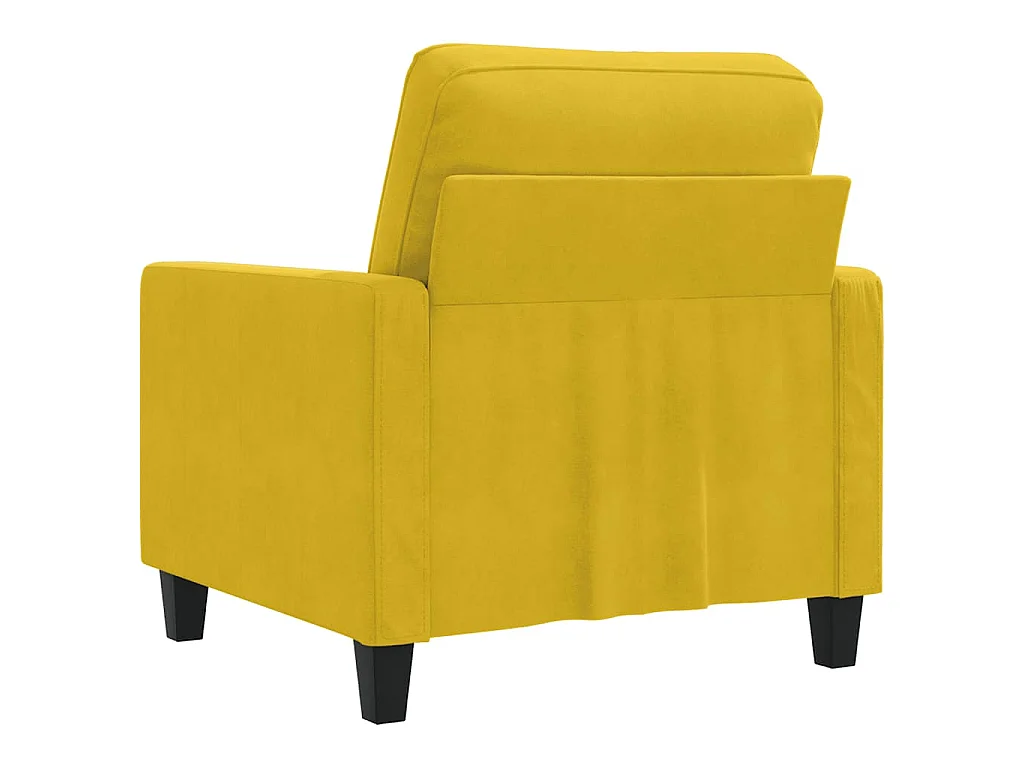 Fauteuil Jaune 60 cm Velours