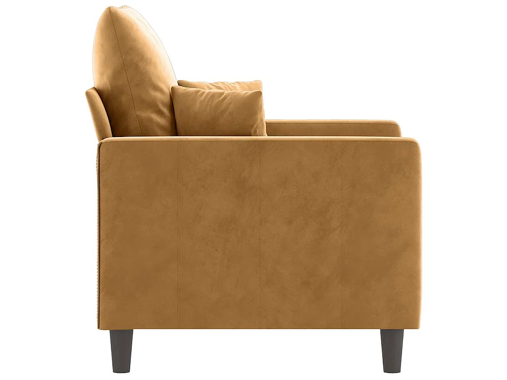 Fauteuil Marron 60 cm Velours