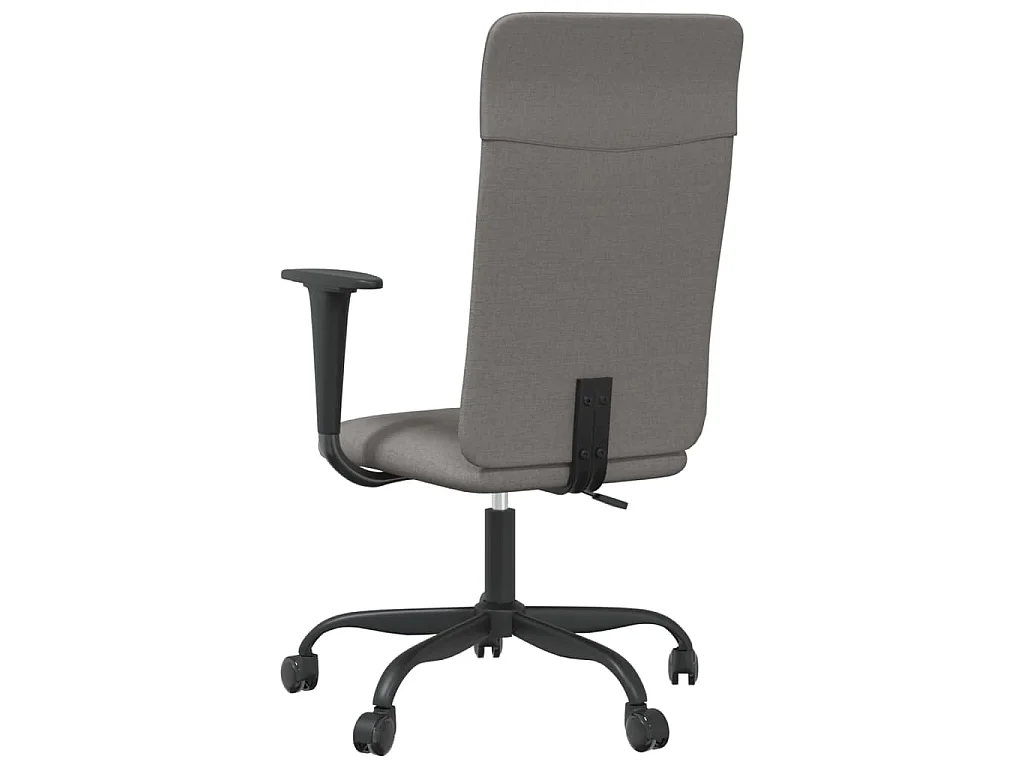 Chaise de bureau réglable en hauteur gris foncé tissu