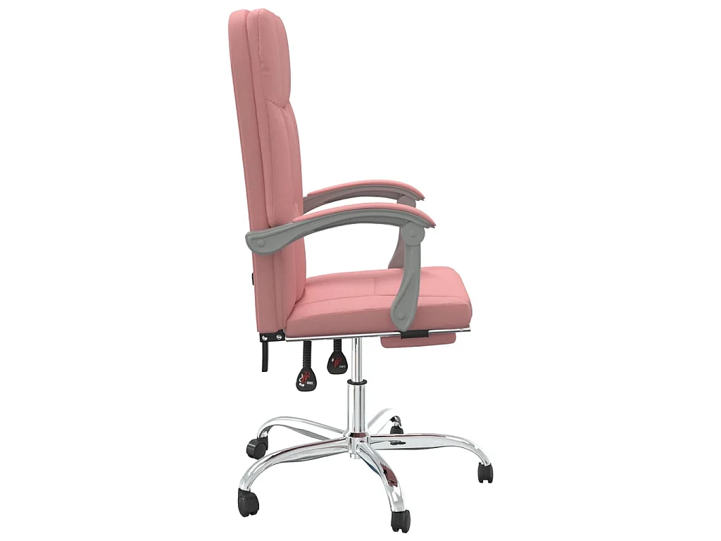 Poltrona da Ufficio Reclinabile Rosa in Similpelle