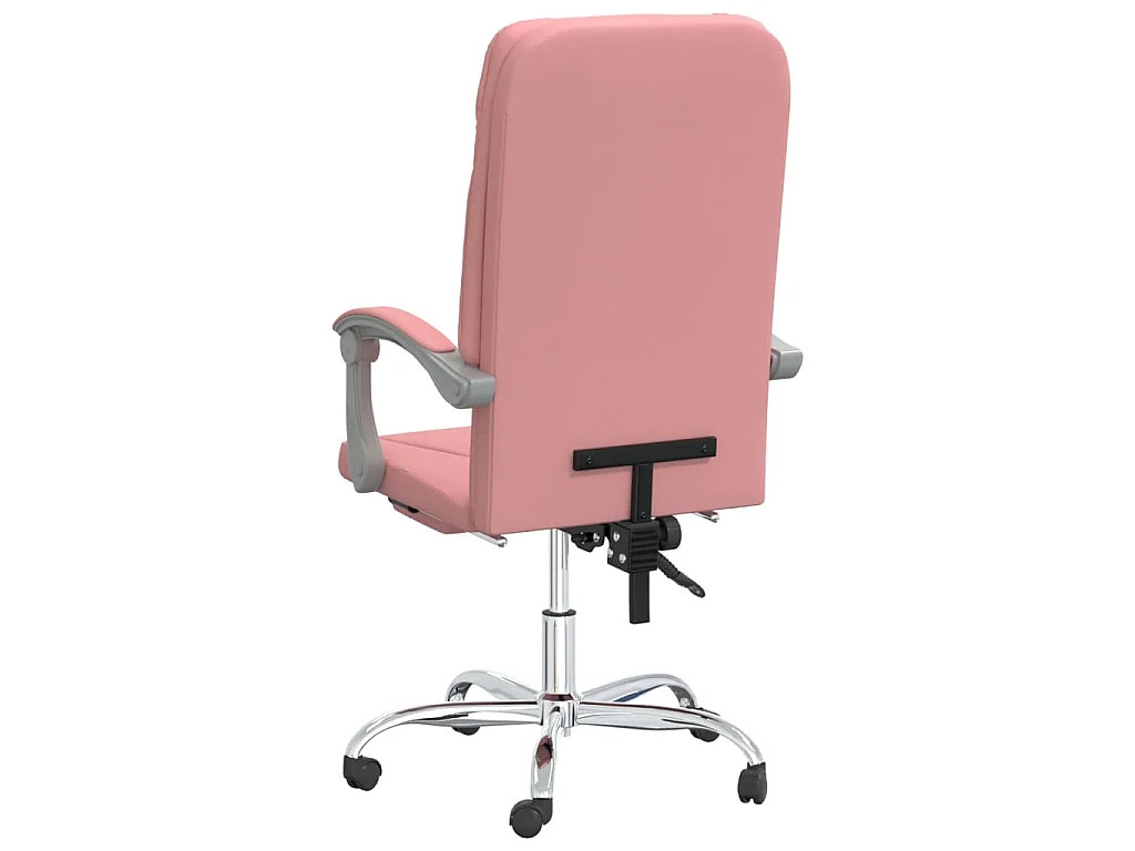 Poltrona da Ufficio Reclinabile Rosa in Similpelle