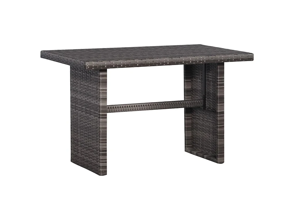 3-delige Bistroset met kussens poly rattan grijs