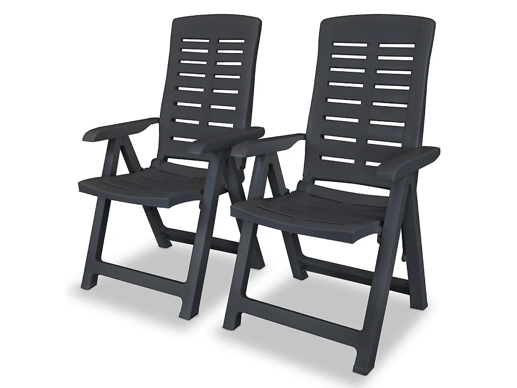 Ensemble de bistro 3 pcs Plastique Anthracite