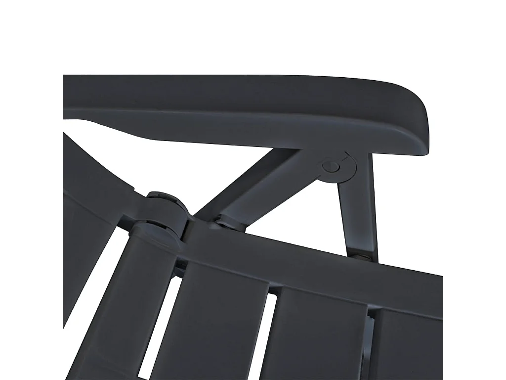 Ensemble de bistro 3 pcs Plastique Anthracite