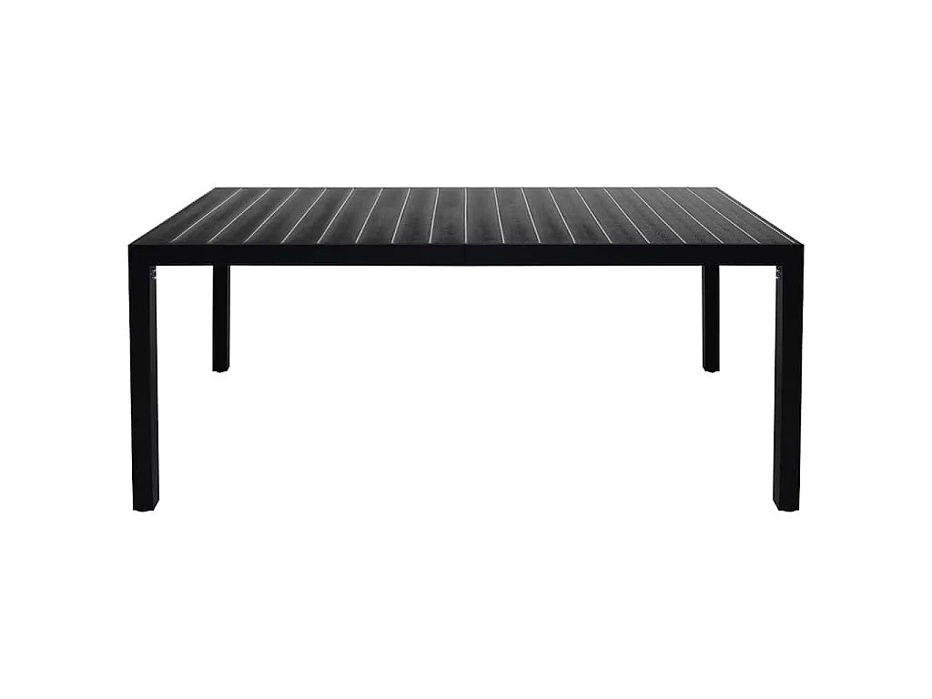 Ensemble à manger de jardin 7 pcs noir et marron