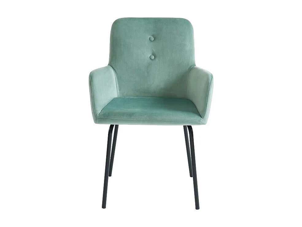 Chaise en velours PIA coloris vert amande