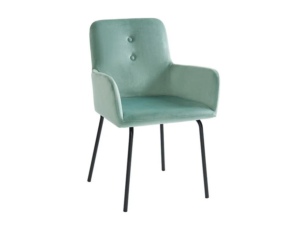 Chaise en velours PIA coloris vert amande