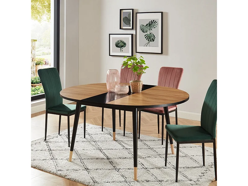 Table extensible CAVALLO effet chêne 120 à 150cm