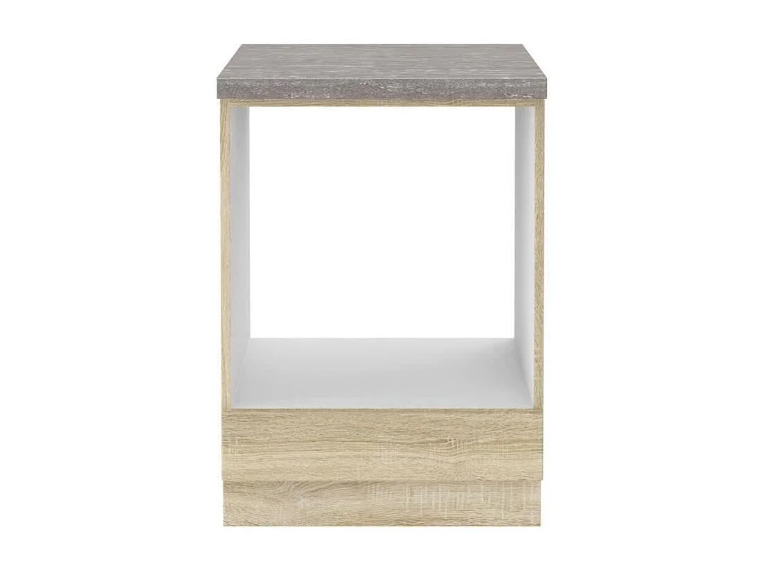 Szafka dolna LASSEN na piekarnik do zabudowy 60 cm dekor dąb sonoma mat z grubym blatem roboczym