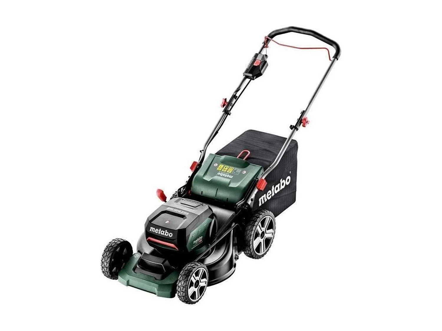 Tosaerba a batteria Metabo RM 36-18 LTX BL 46 cm, motore brushless, 7 altezze di taglio, sacco 55 L, autotrattata, 18 V