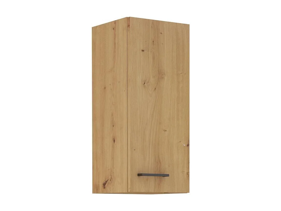Hängeschrank MODENA 30 cm Artisan-Eiche und matt Schwarz mit LED, Soft-Close Flügeltür, optimierter Stauraum