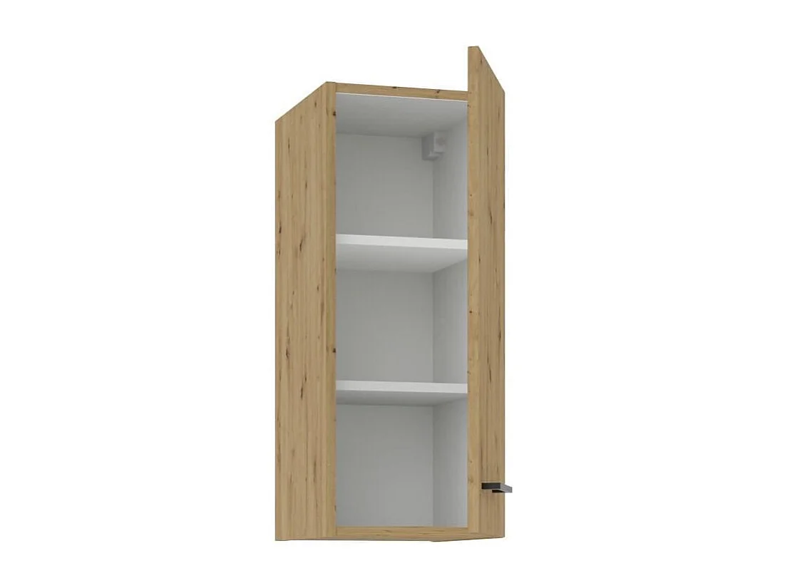 Hängeschrank MODENA 30 cm Artisan-Eiche und matt Schwarz mit LED, Soft-Close Flügeltür, optimierter Stauraum
