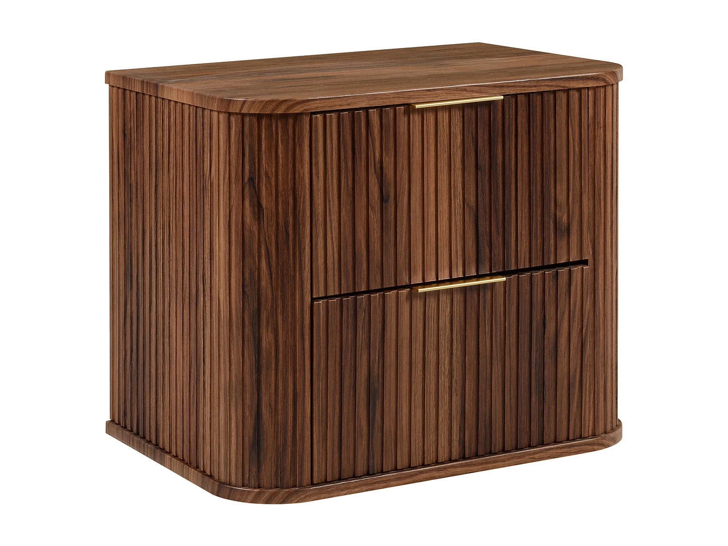 ELEGANCE Armoire de salle de bain rainurée sous lavabo 41,5 x 60,4 x 51,7 cm noyer