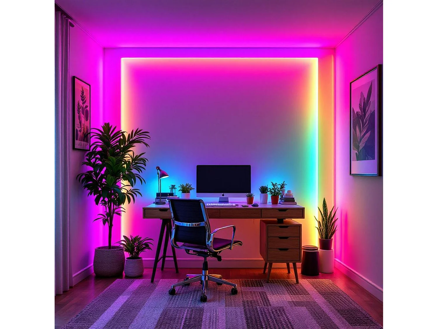Ruban Led Rgb 5m Blanc Et Multicolore Blanc, Multicolore