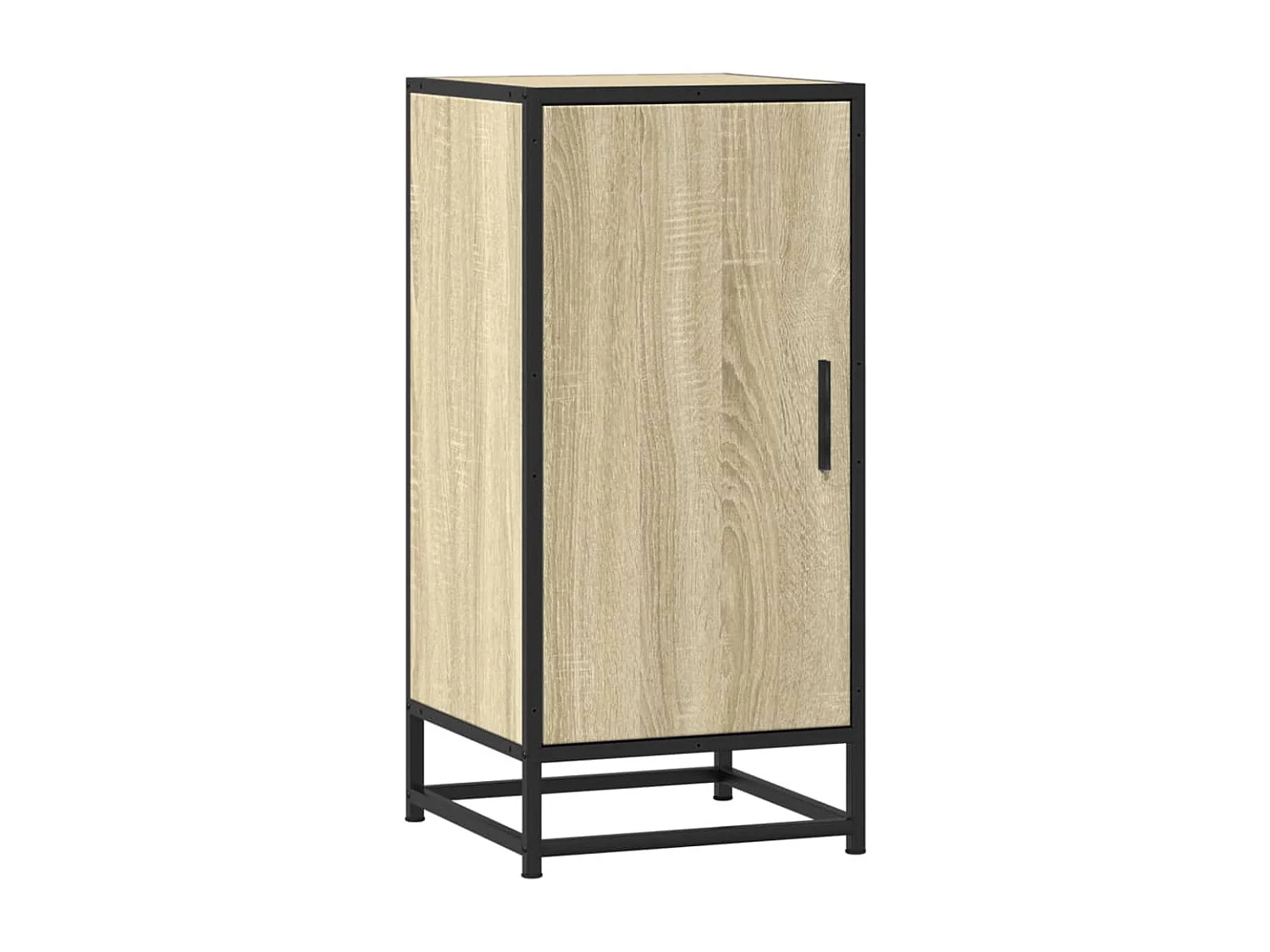 Buffet chêne sonoma 35,5x35x76 cm bois d'ingénierie et métal