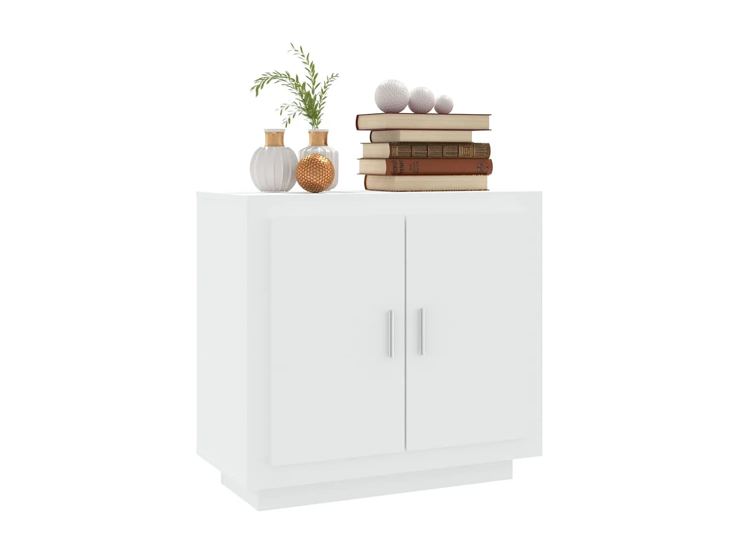 Sideboard Weiß 80x40x75 cm Holzwerkstoff