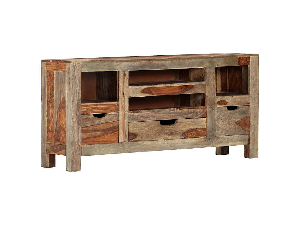 Buffet Gris 100x30x50 cm Bois massif