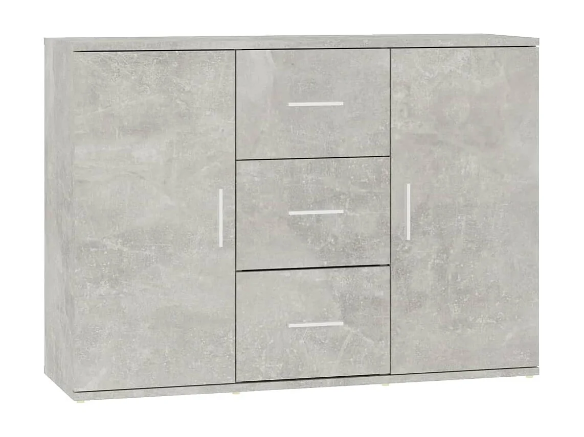 Buffet Gris béton 91x29,5x65 cm Bois d'ingénierie