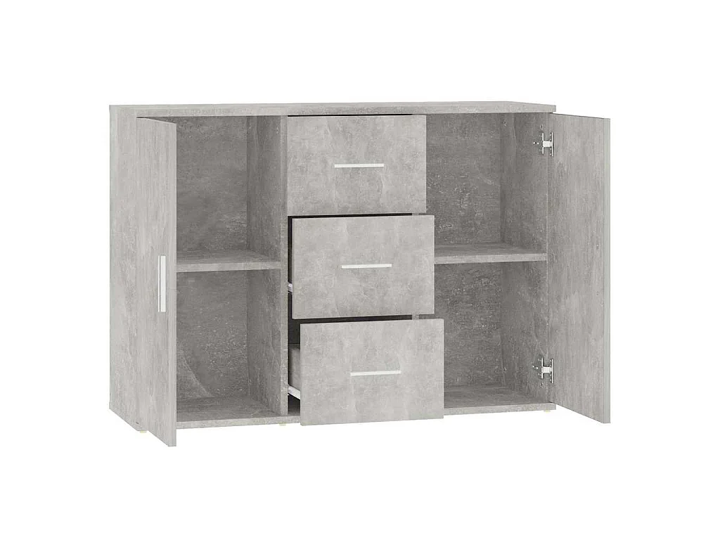 Sideboard Betongrau 91x29,5x65 cm Holzwerkstoff