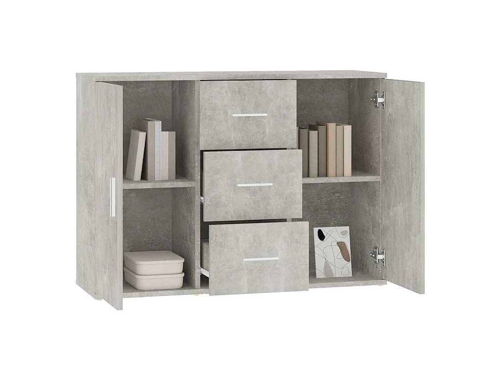 Sideboard Betongrau 91x29,5x65 cm Holzwerkstoff