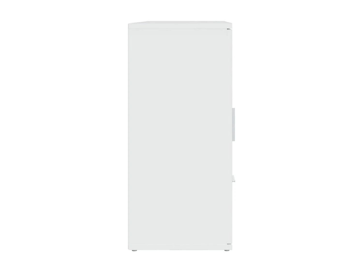 Aparador de madera contrachapada blanca 91x29,5x65 cm