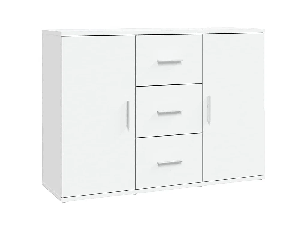 Credenza Bianca 91x29,5x65 cm in Legno Multistrato