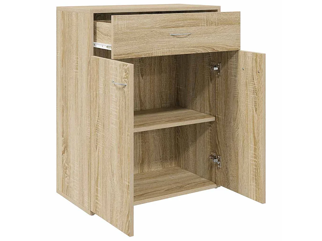 Dressoir 60x30x75 cm bewerkt hout sonoma eikenkleurig