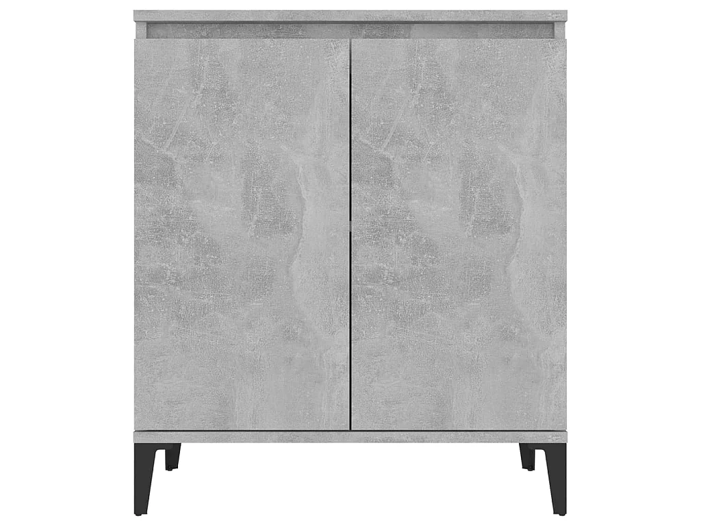 Buffet gris béton 60x35x70 cm bois d'ingénierie